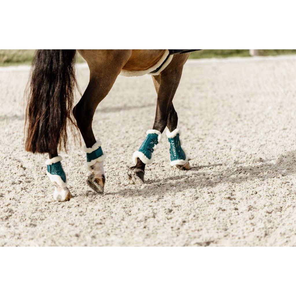 Kentucky Horsewear Botas para tendones Bamboo Elastic Español (ES): piel de oveja vegana Esmeralda
