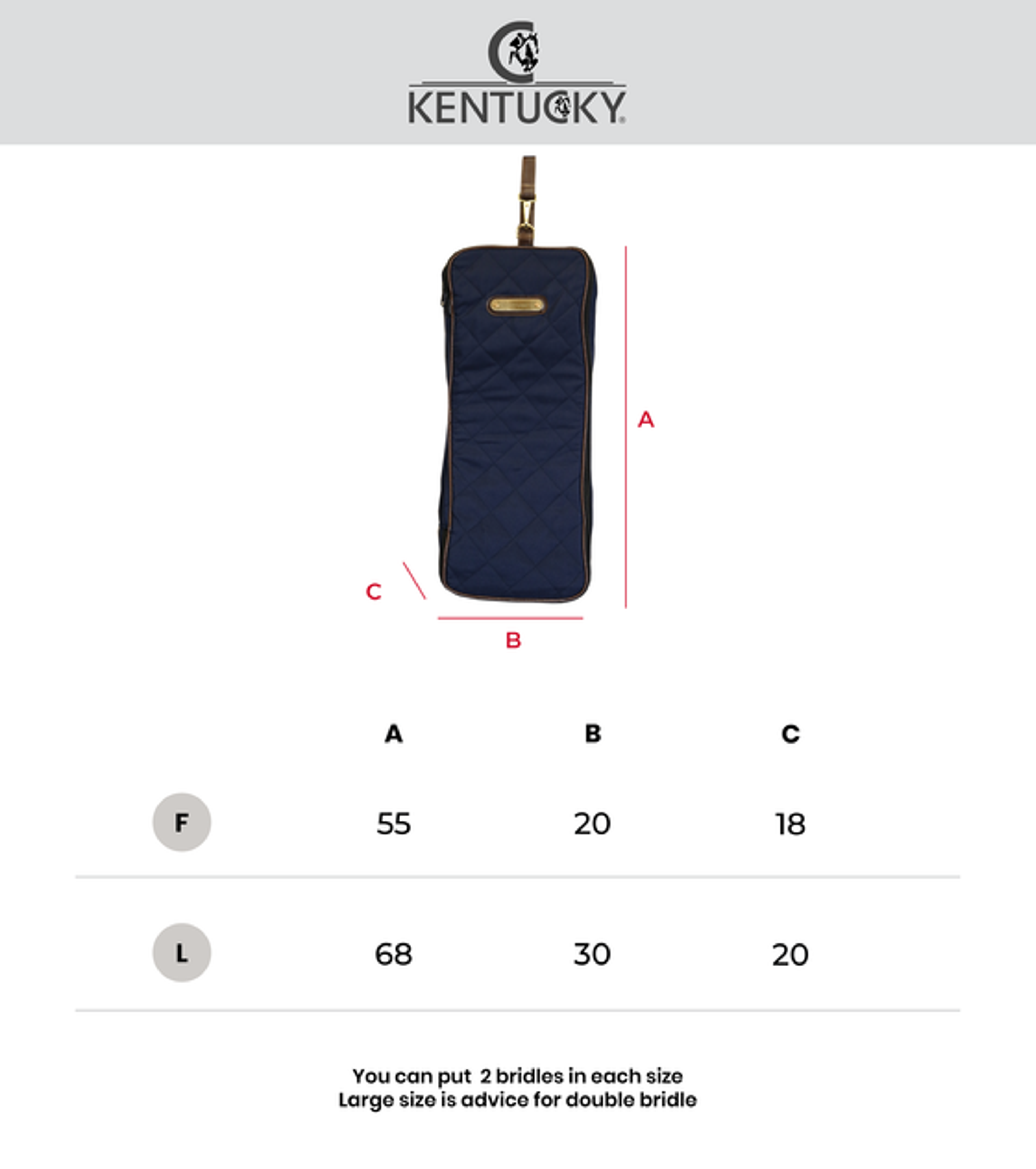 Kentucky Horsewear Bolsa para brida Navy