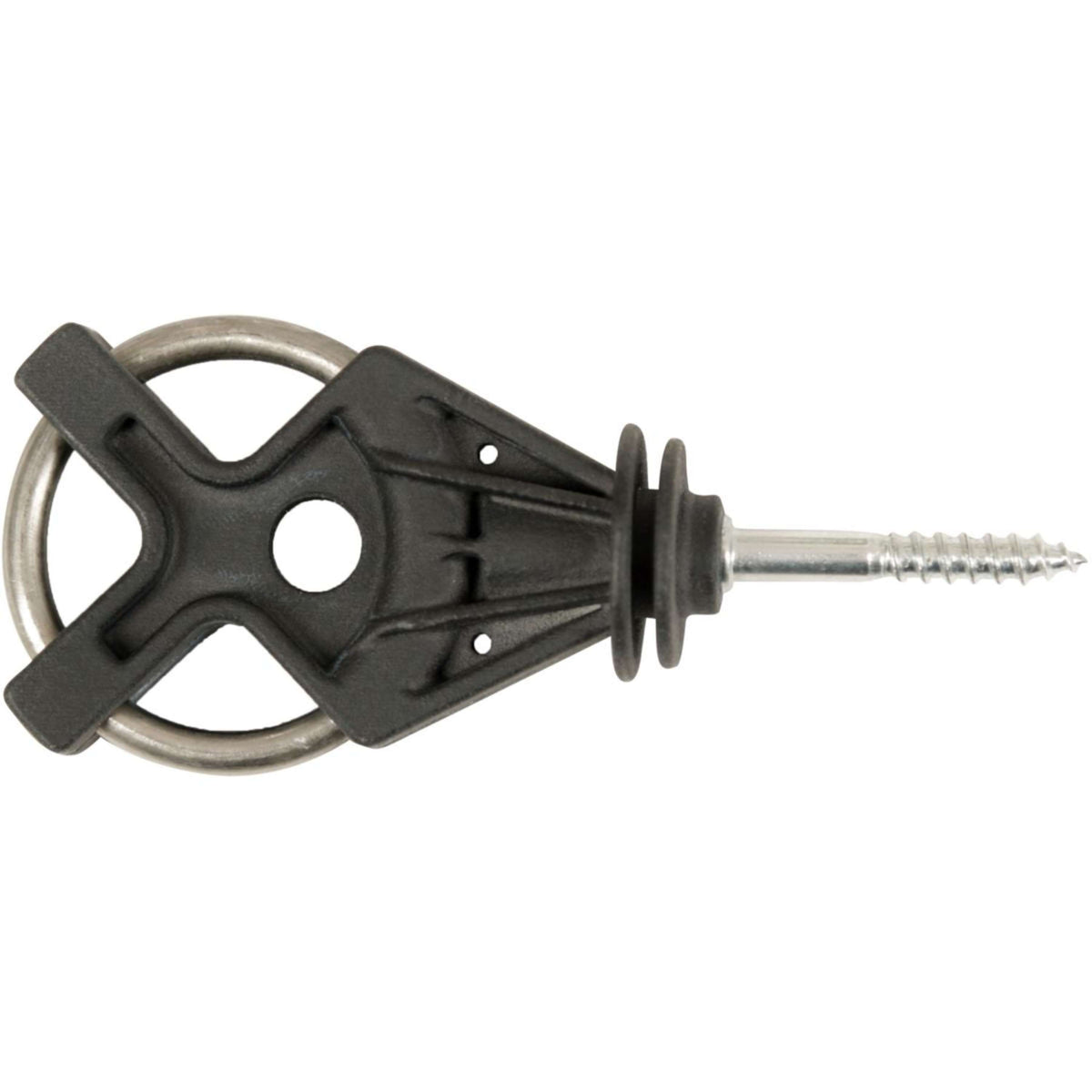 Kerbl Aislador de Puerta X³ Galvanizado Negro