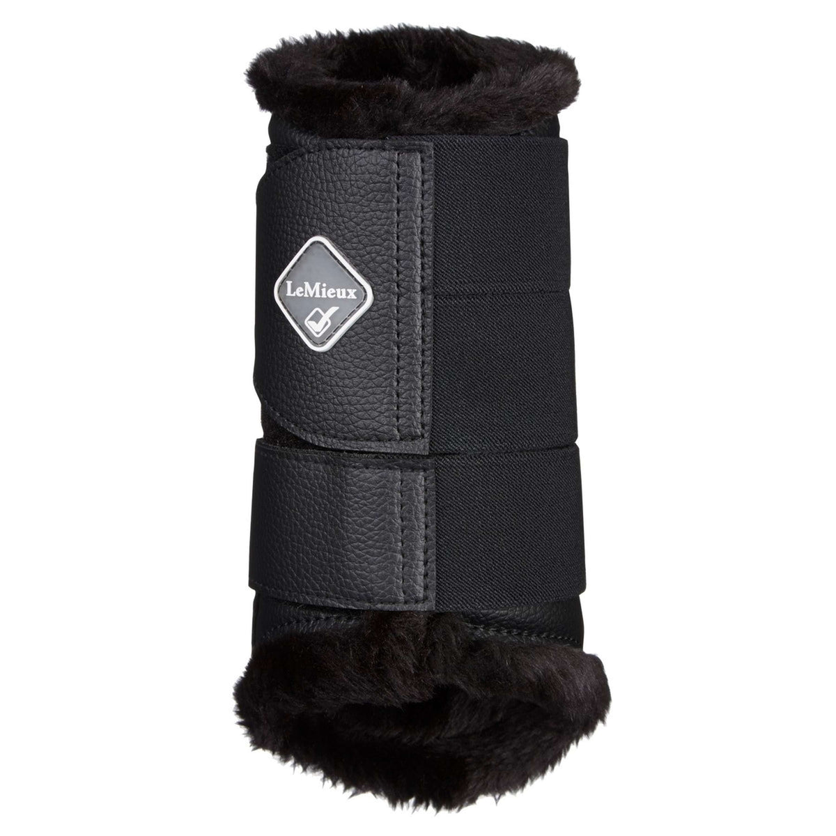 LeMieux Protectores de piernas Brushing Fleece Negro/Negro