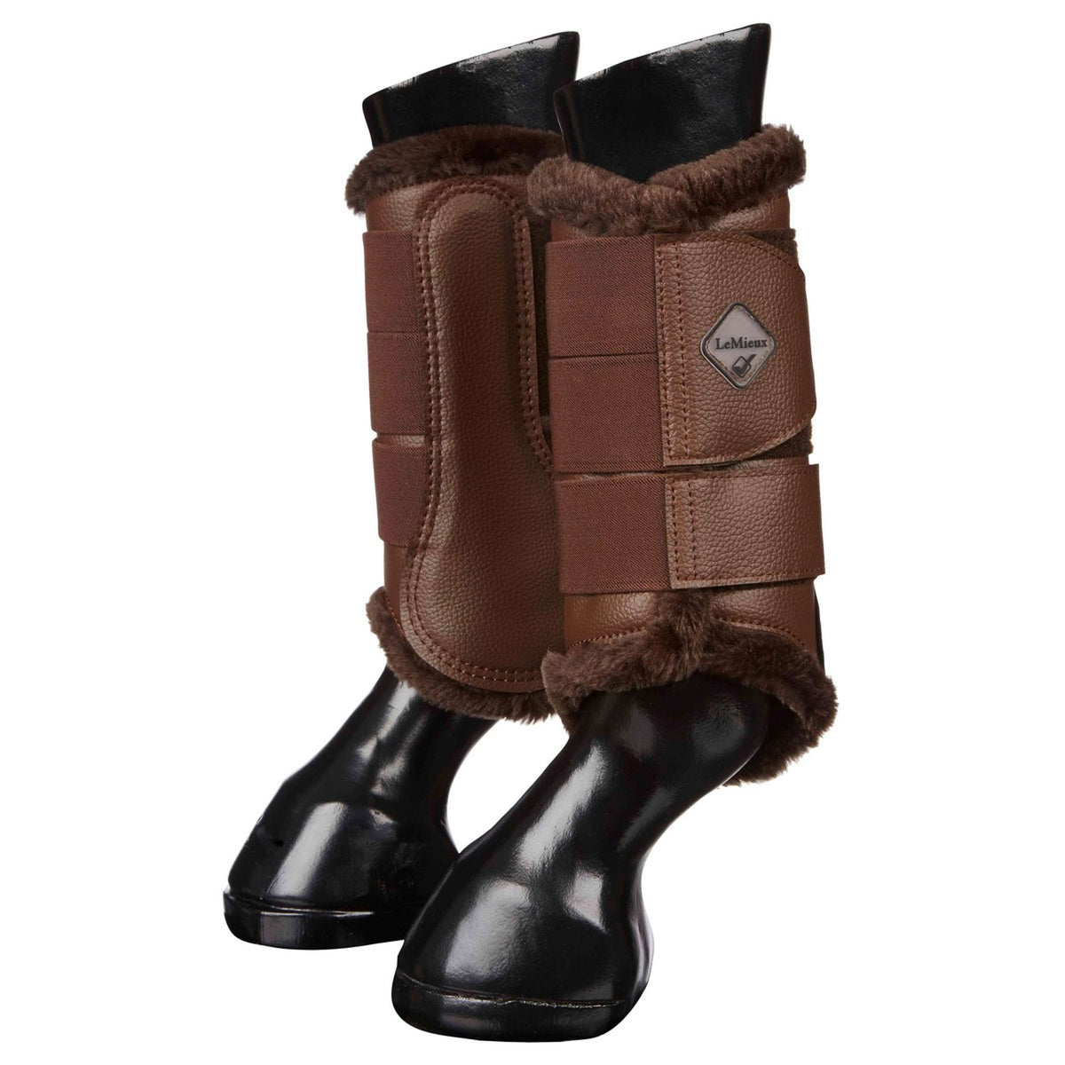 LeMieux Protectores de piernas Brushing Fleece Marron