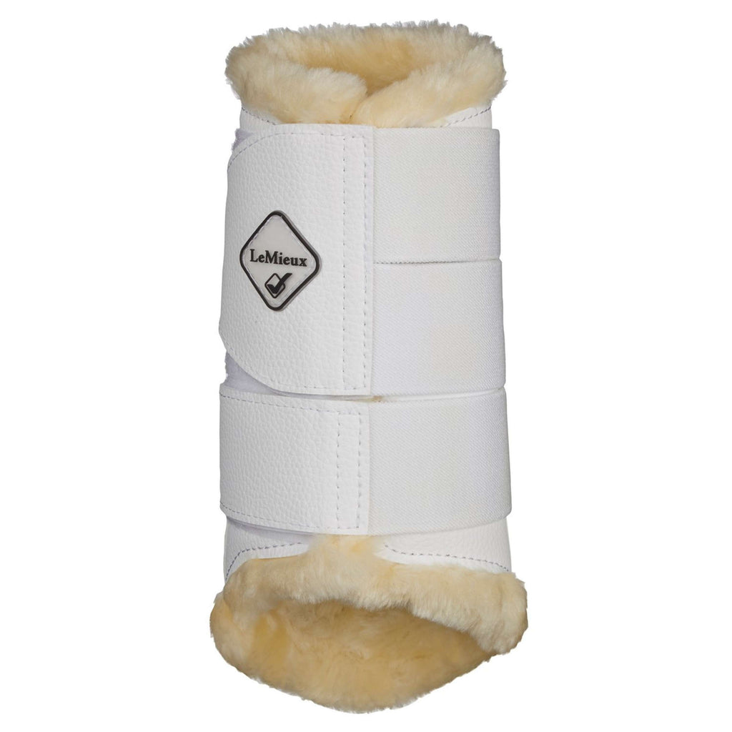 LeMieux Protectores de piernas Brushing Fleece Blanco/Beige