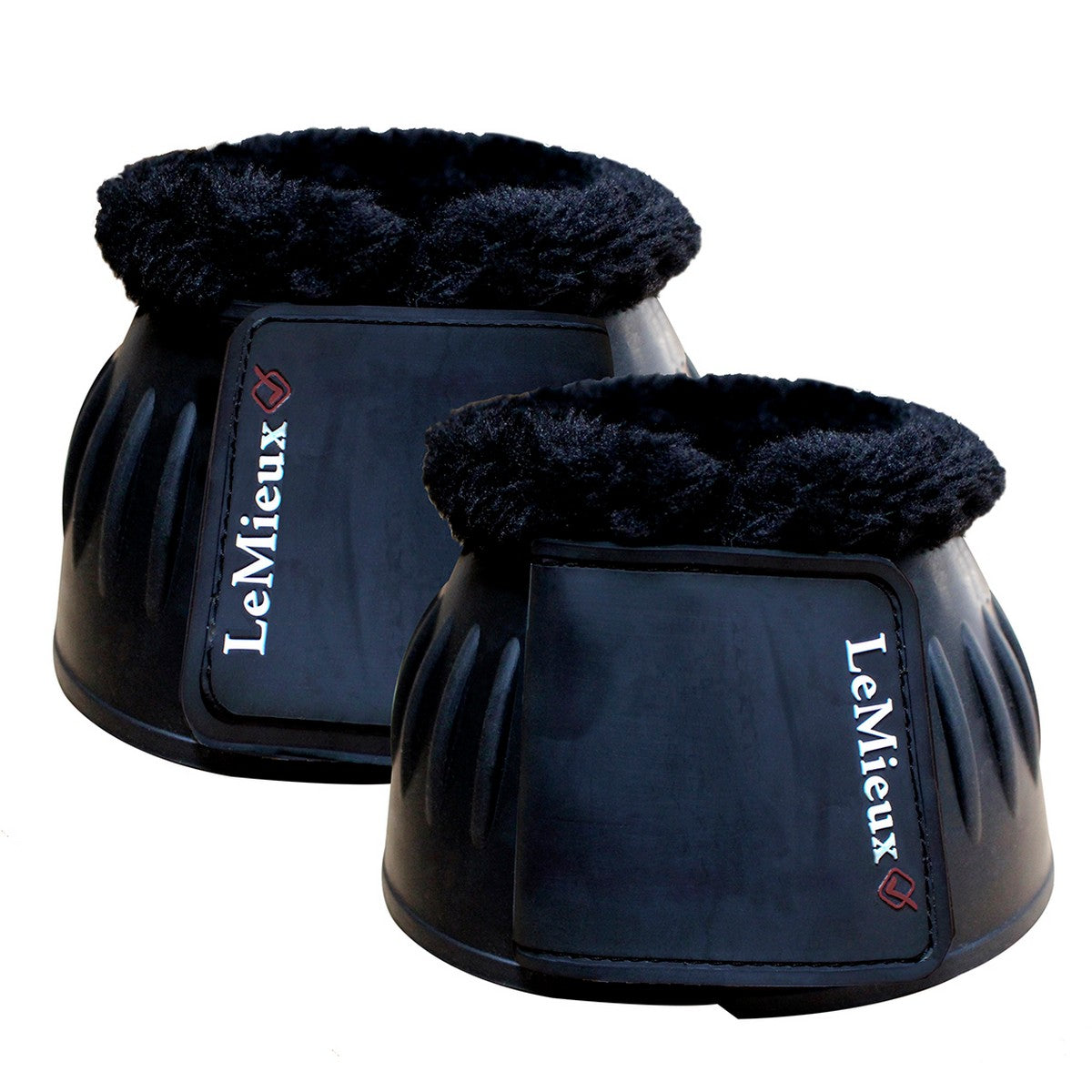 LeMieux Botas de Campana Rubber Bell Fleece Negro