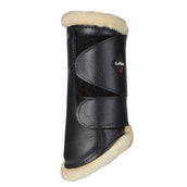 LeMieux Protectores de piernas Brushing Fleece Negro/Natural