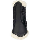 LeMieux Brushing Boots Fleece Edge Mesh Negro/Natural