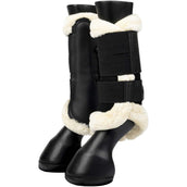 LeMieux Brushing Boots Fleece Edge Mesh Negro/Natural