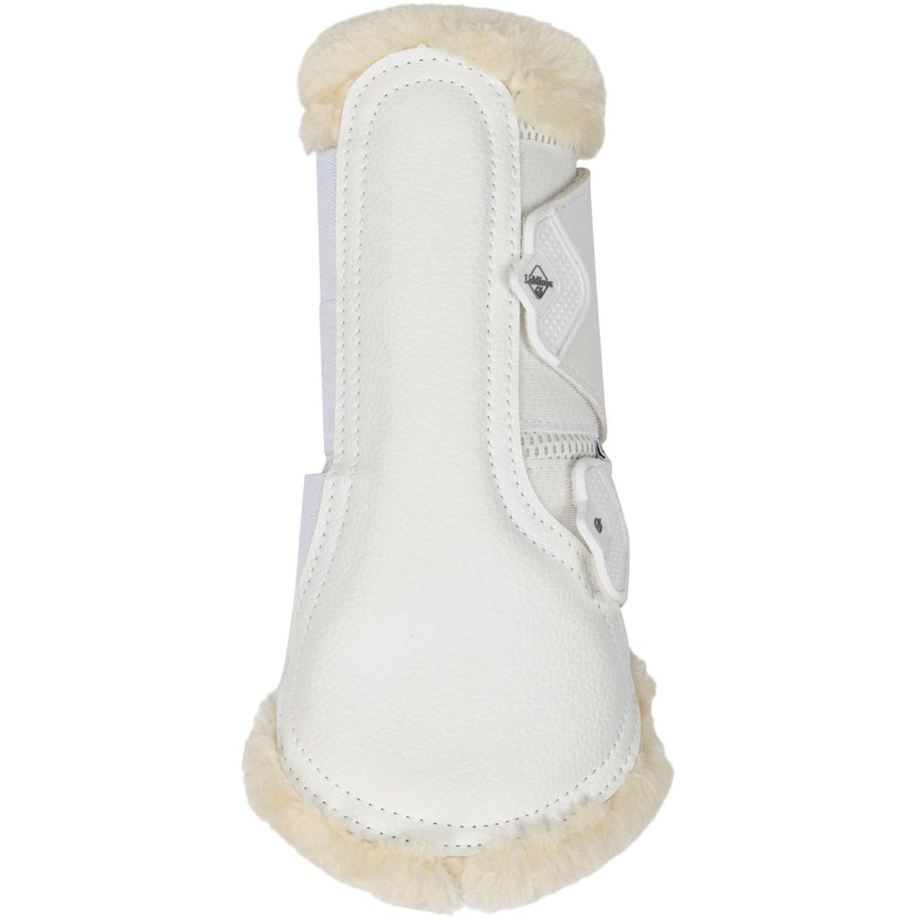 LeMieux Brushing Boots Fleece Edge Mesh Blanco/Beige