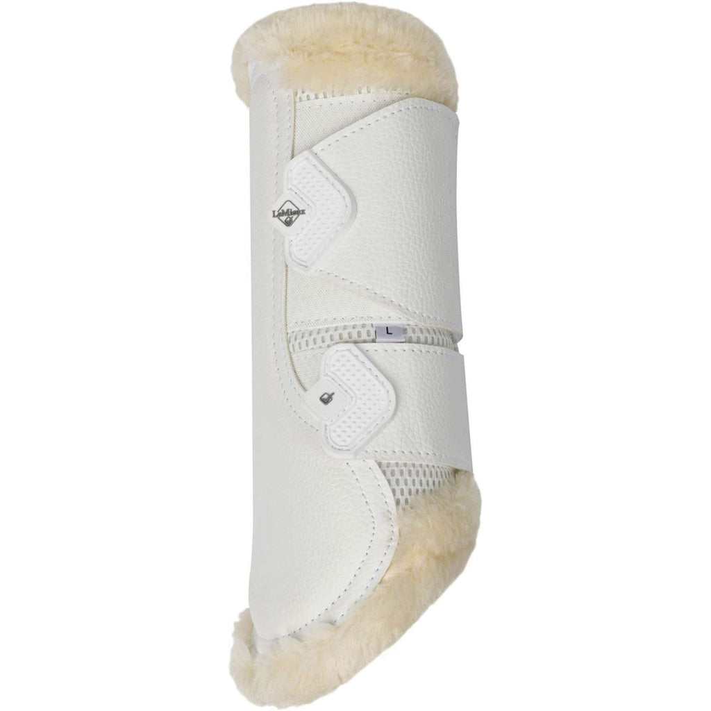 LeMieux Brushing Boots Fleece Edge Mesh Blanco/Beige