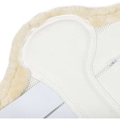 LeMieux Brushing Boots Fleece Edge Mesh Blanco<>Beige