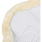 LeMieux Brushing Boots Fleece Edge Mesh Blanco<>Beige