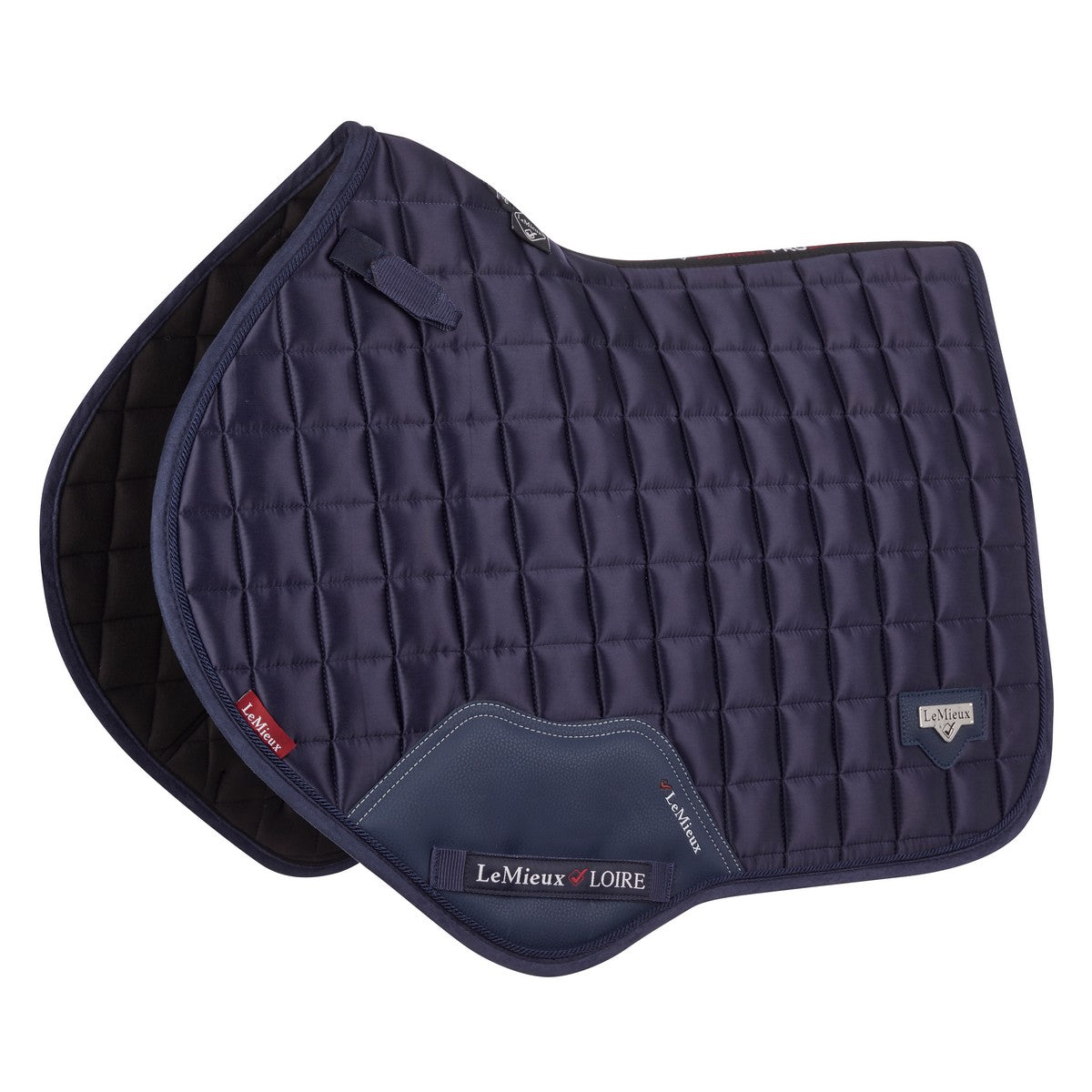 LeMieux Manta de Silla de Salto Loire Classic Cuadrado CC satinado Navy
