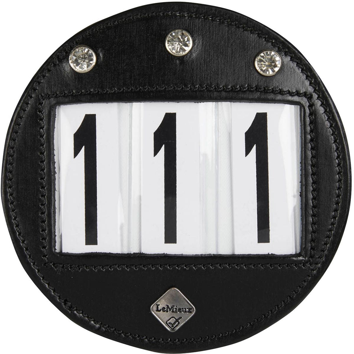 LeMieux Soporte de número Diamante Español: Redondo Negro