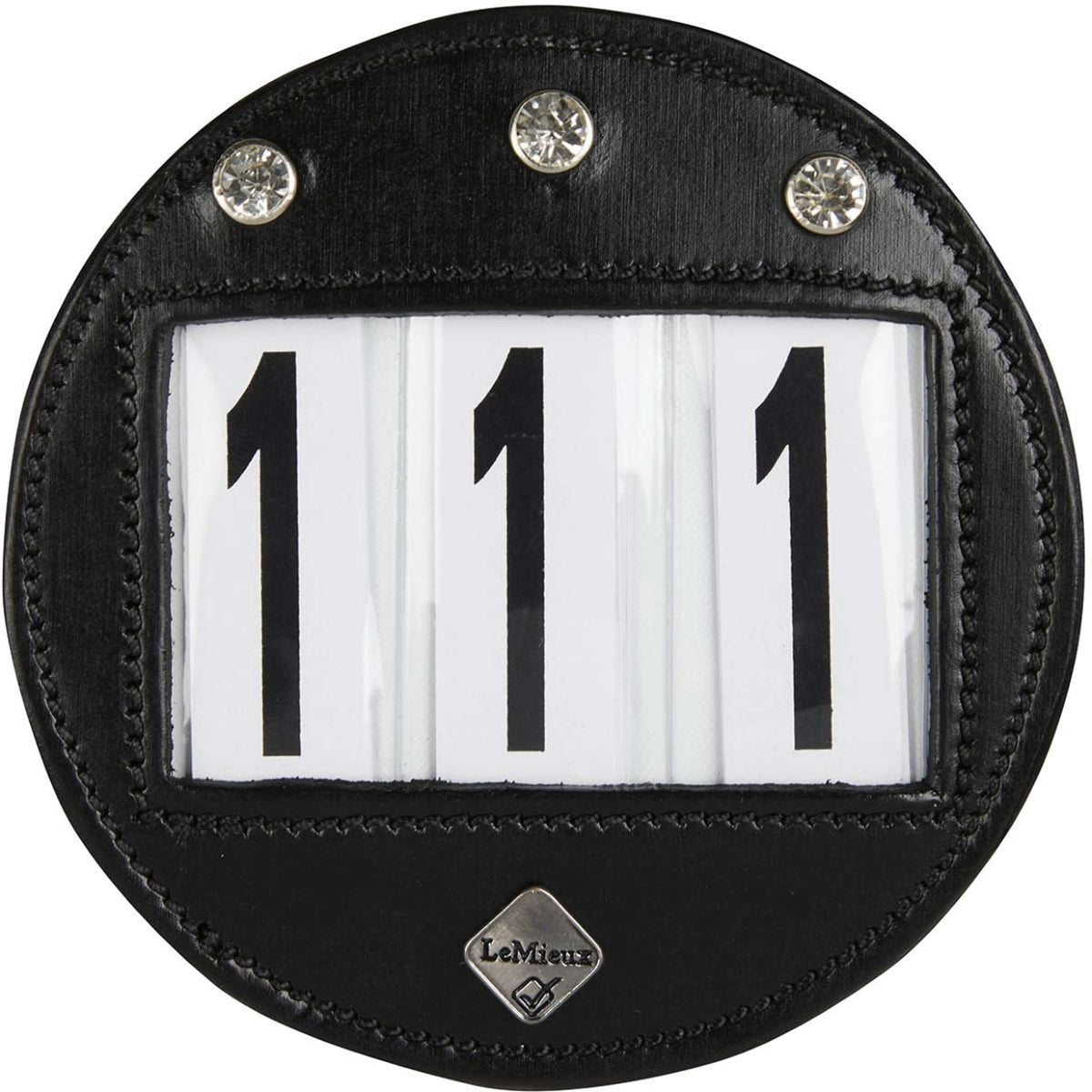 LeMieux Soporte de número Diamante Español: Redondo Negro