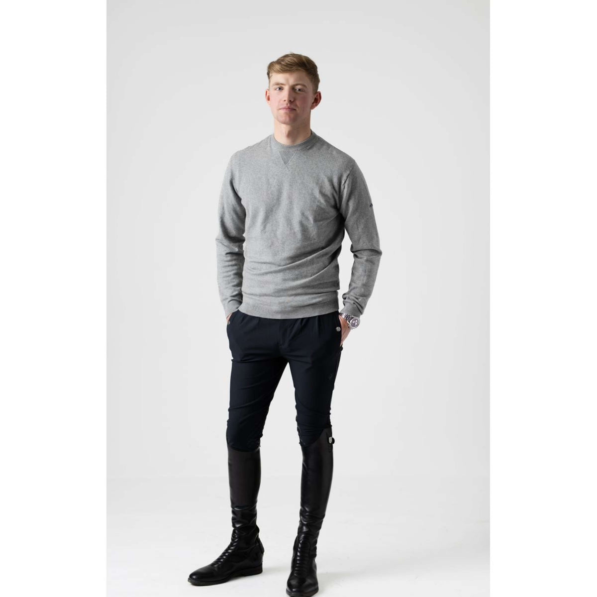 LeMieux Suéter Crew Neck Hombres Gris