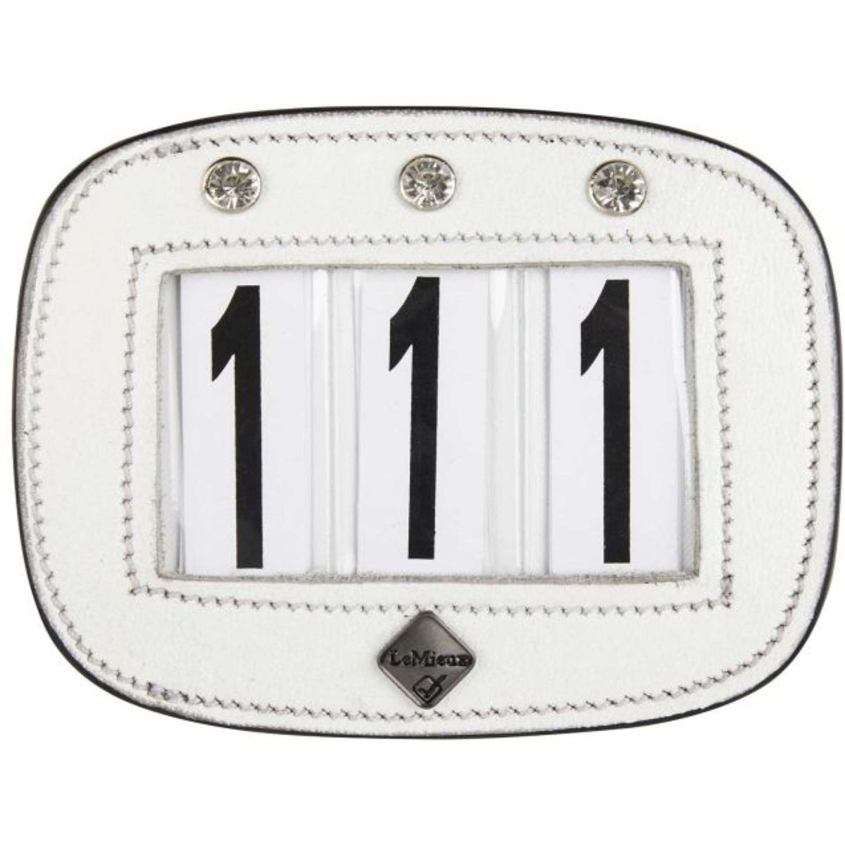 LeMieux Números de Competición Saddle Pad Diamant Blanco