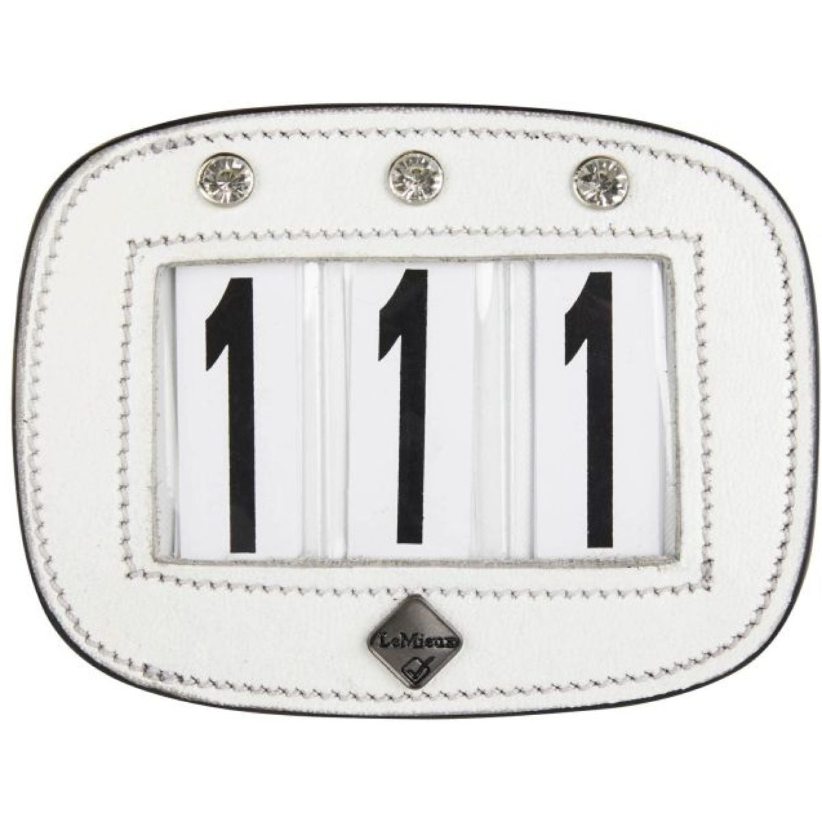 LeMieux Números de Competición Saddle Pad Diamant Blanco