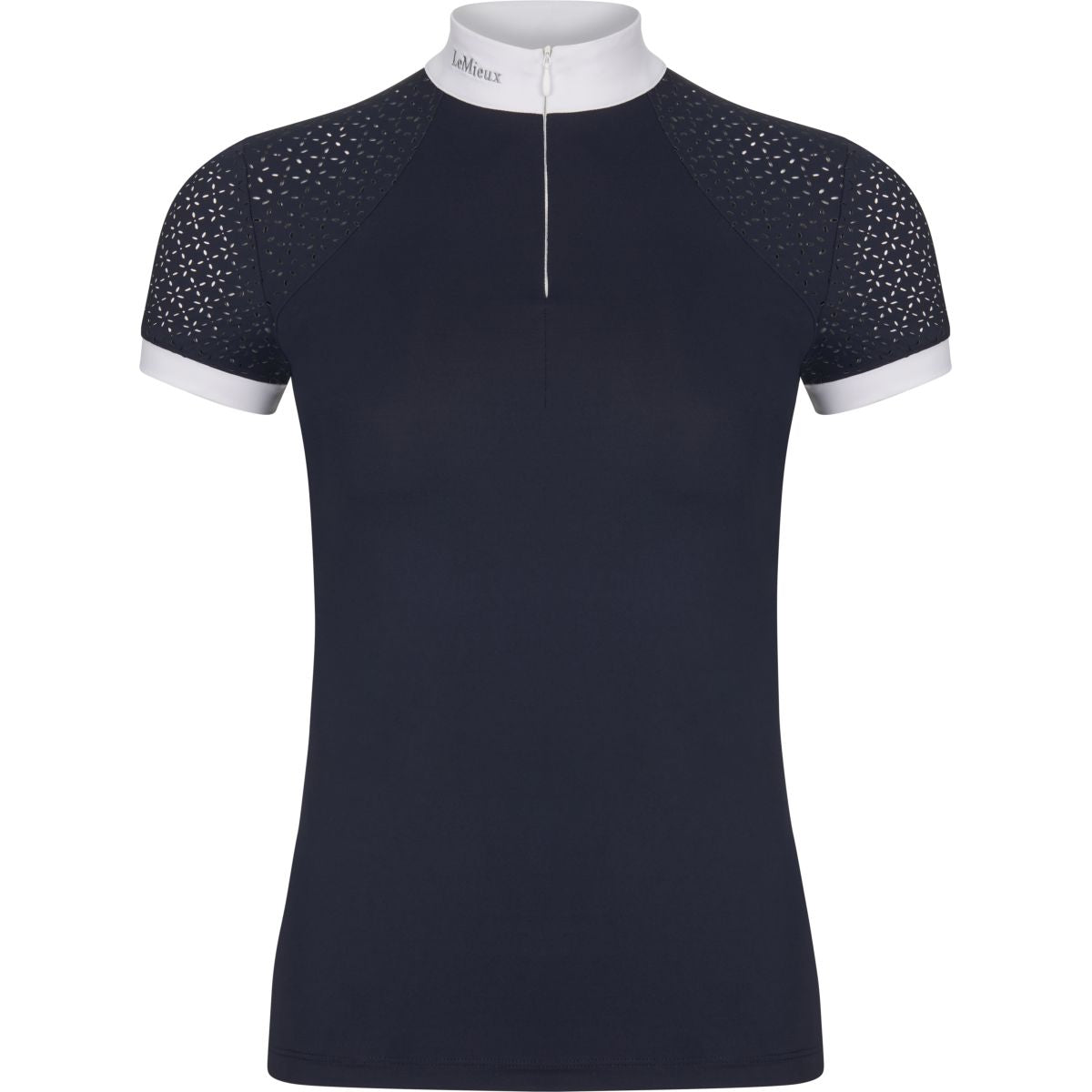 LeMieux Camisa de Competición Olivia Mangas Cortas Navy