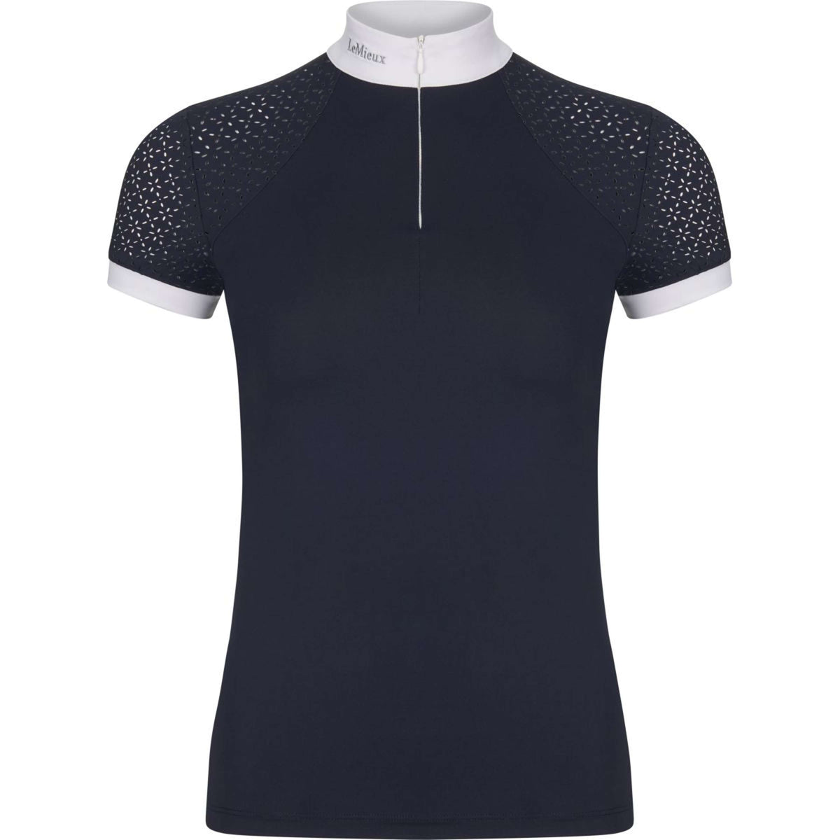 LeMieux Camisa de Competición Olivia Mangas Cortas Navy