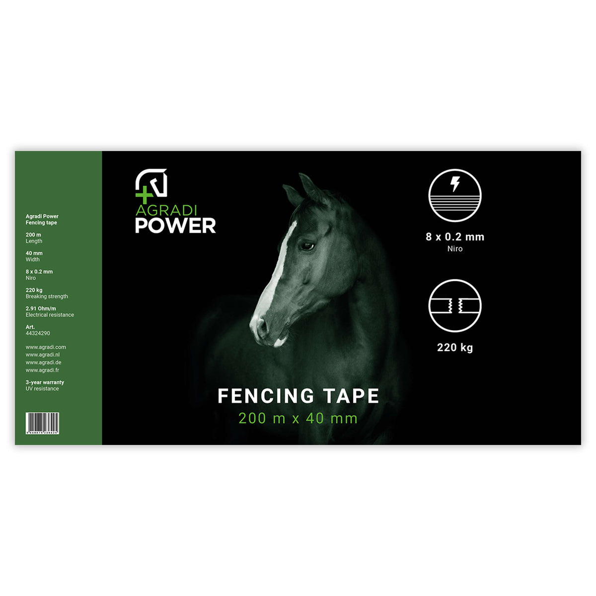 Agradi Power Cinta Eco 40mm Negro