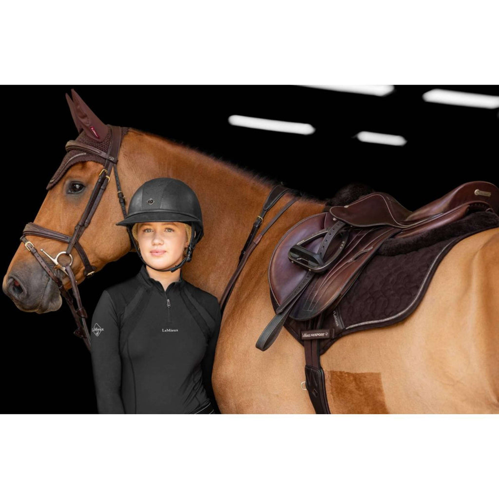 LeMieux Mantilla Crystal Suede Close Contact Marron
