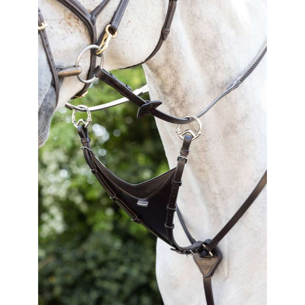 LeMieux Pechera Martingala Kudos Marron/Plata/Gris