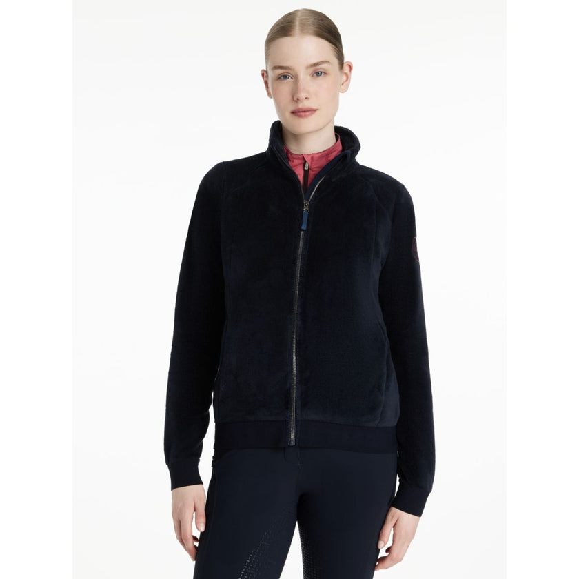 LeMieux Sudadera con capucha y cremallera Liberty Fleece Navy