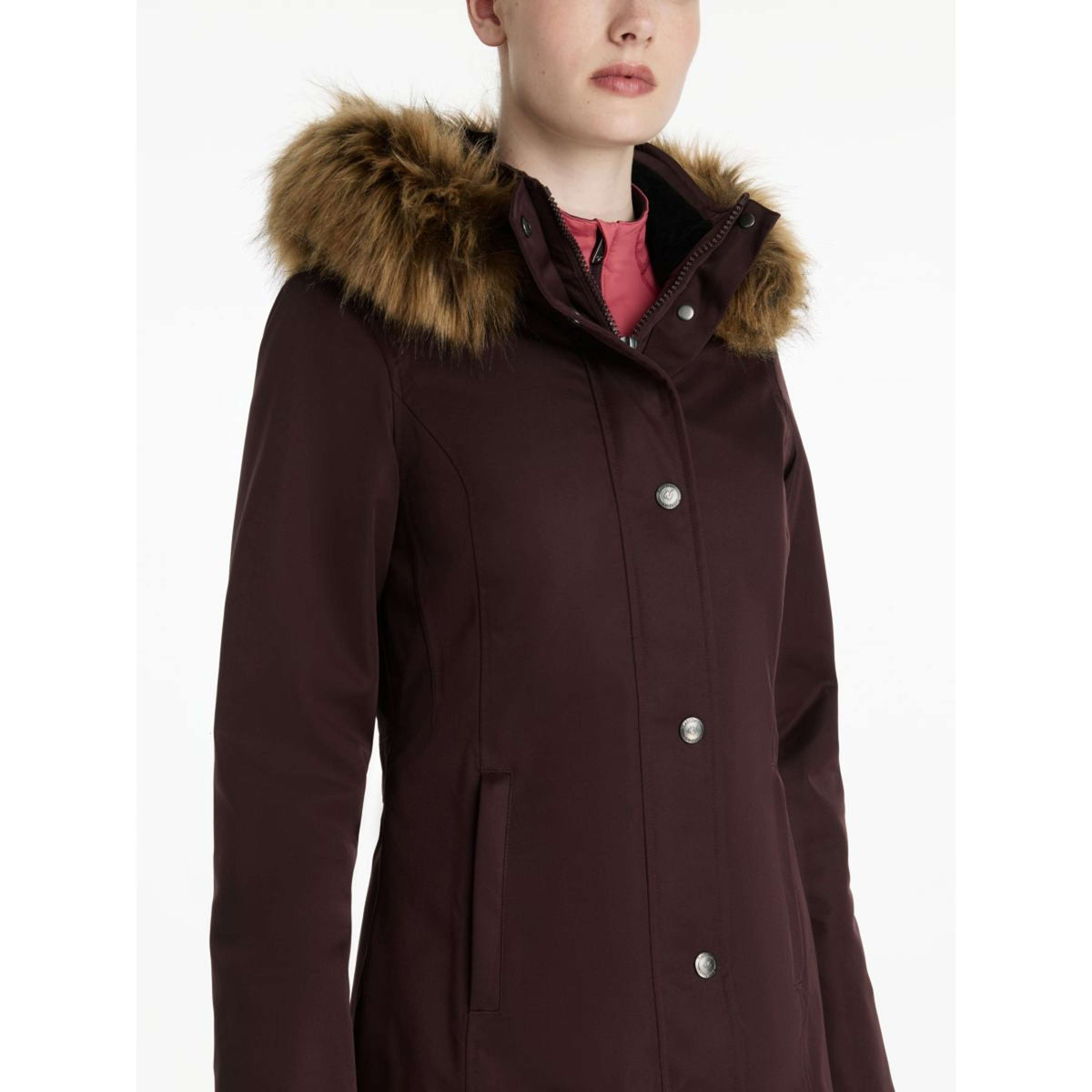 LeMieux Chaqueta Anya Waterproof Largo Color ES: Ciruela