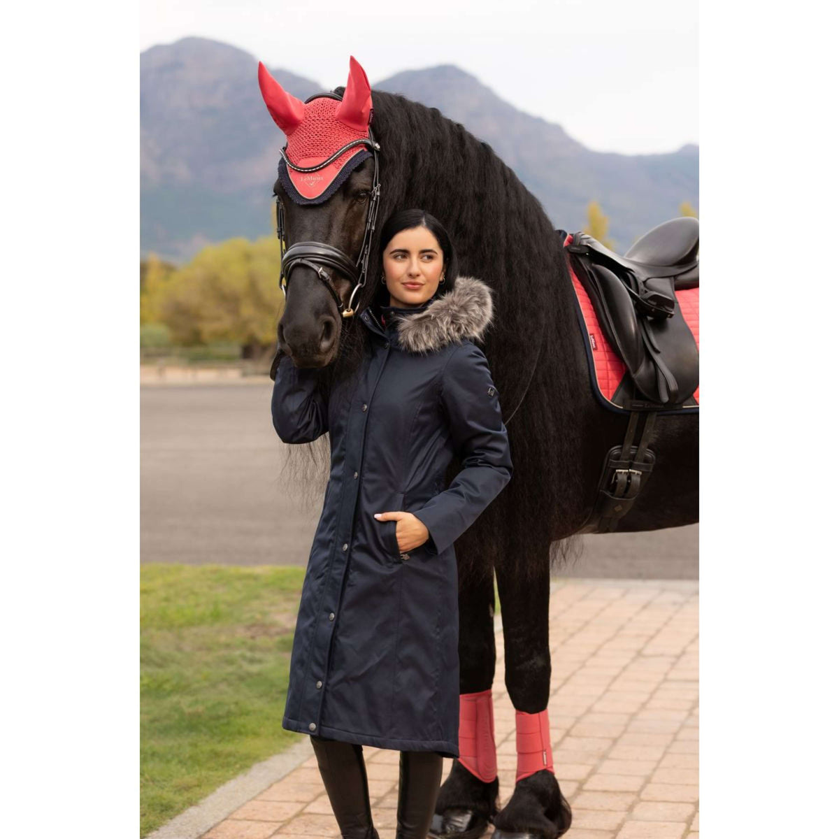 LeMieux Chaqueta Anya Waterproof Largo Navy