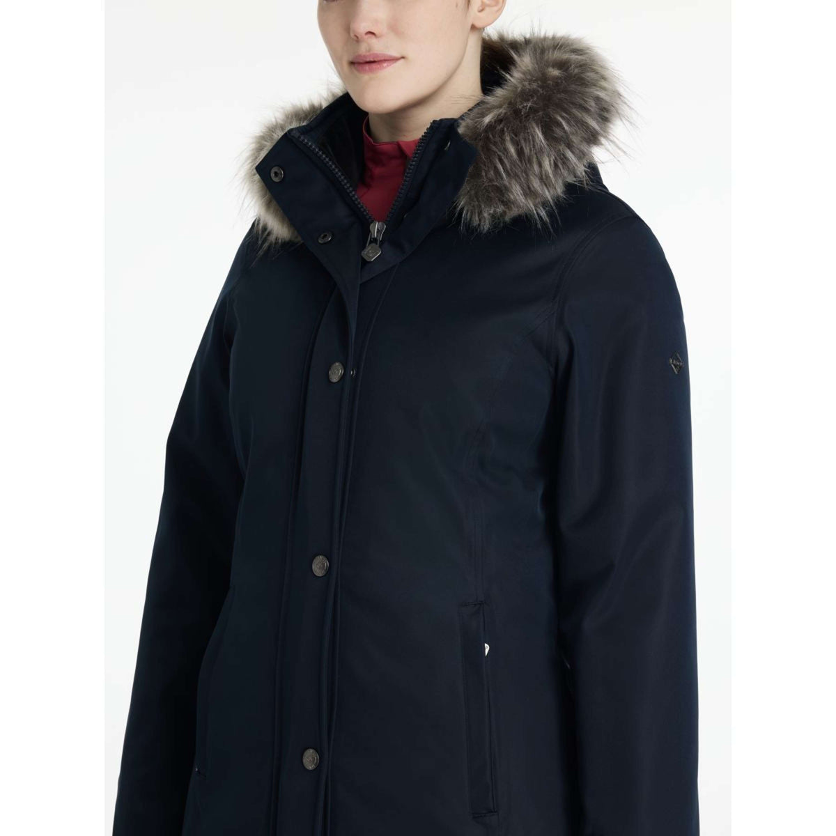 LeMieux Chaqueta Anya Waterproof Largo Navy