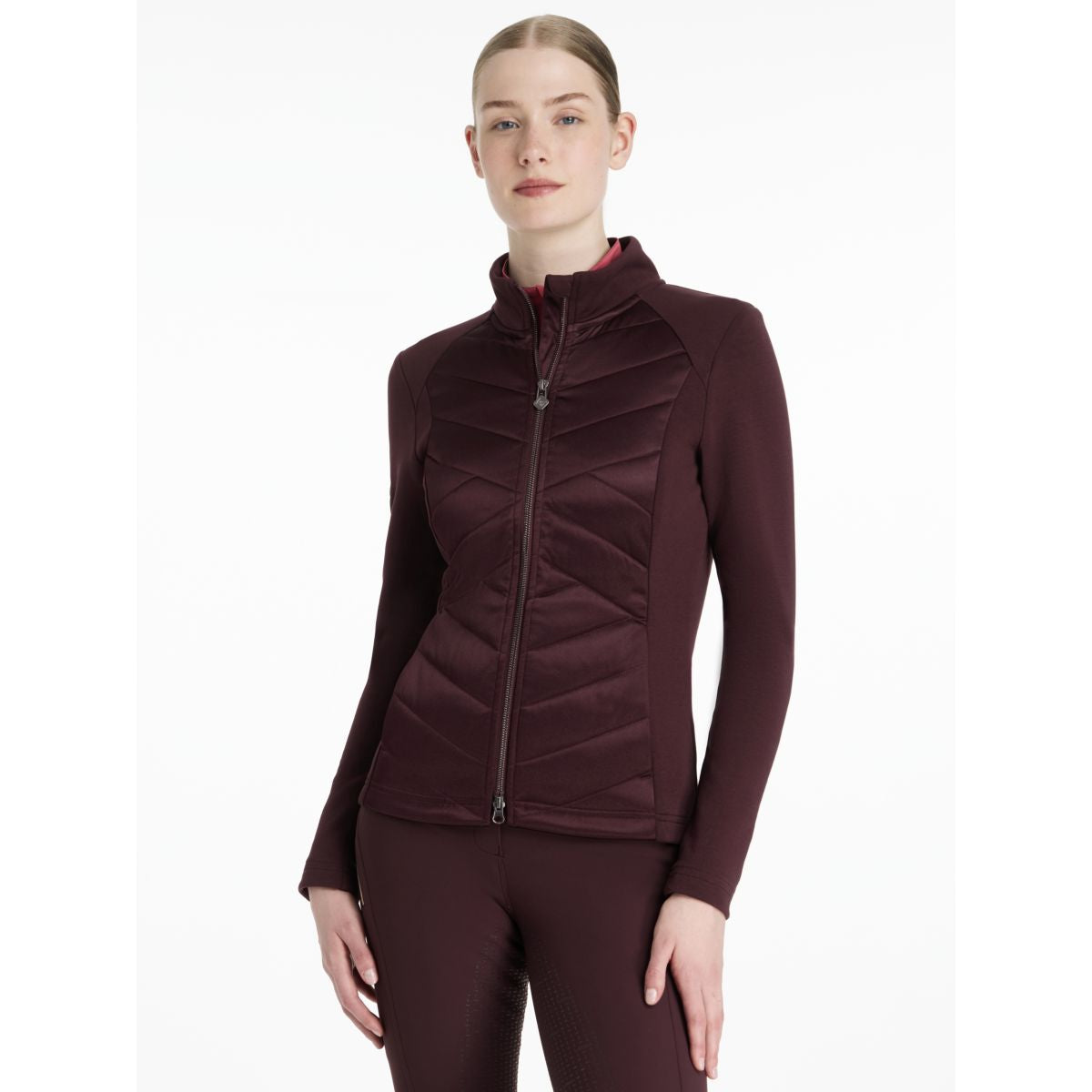 LeMieux Sudadera con capucha y cremallera Dynamique Color ES: Ciruela