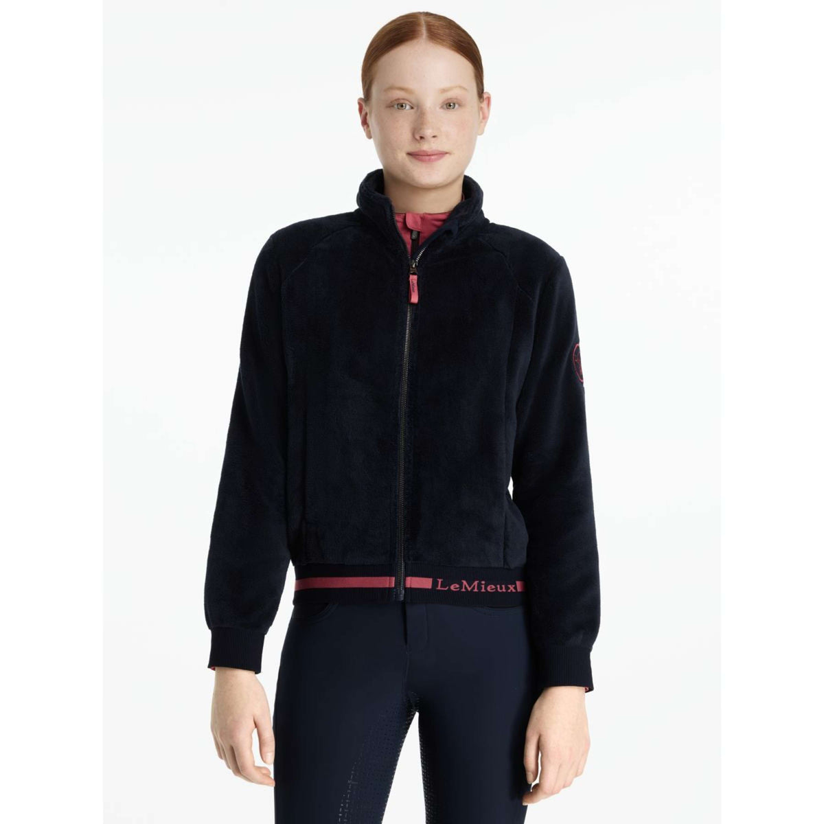 LeMieux Sudadera con capucha y cremallera Young Rider Libby Fleece Navy