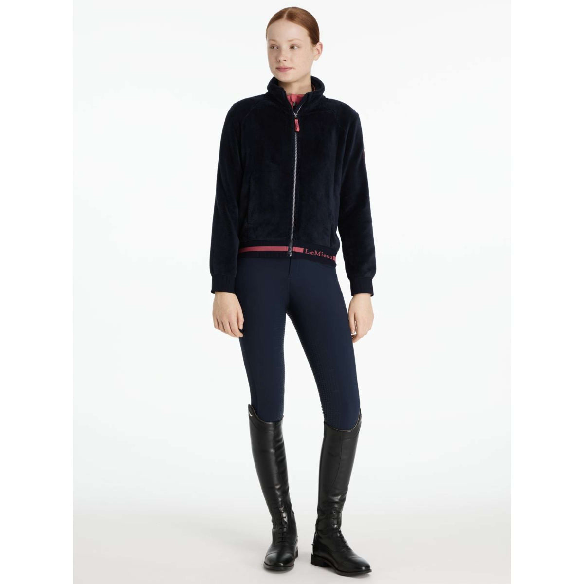 LeMieux Sudadera con capucha y cremallera Young Rider Libby Fleece Navy