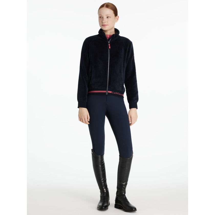 LeMieux Sudadera con capucha y cremallera Young Rider Libby Fleece Navy
