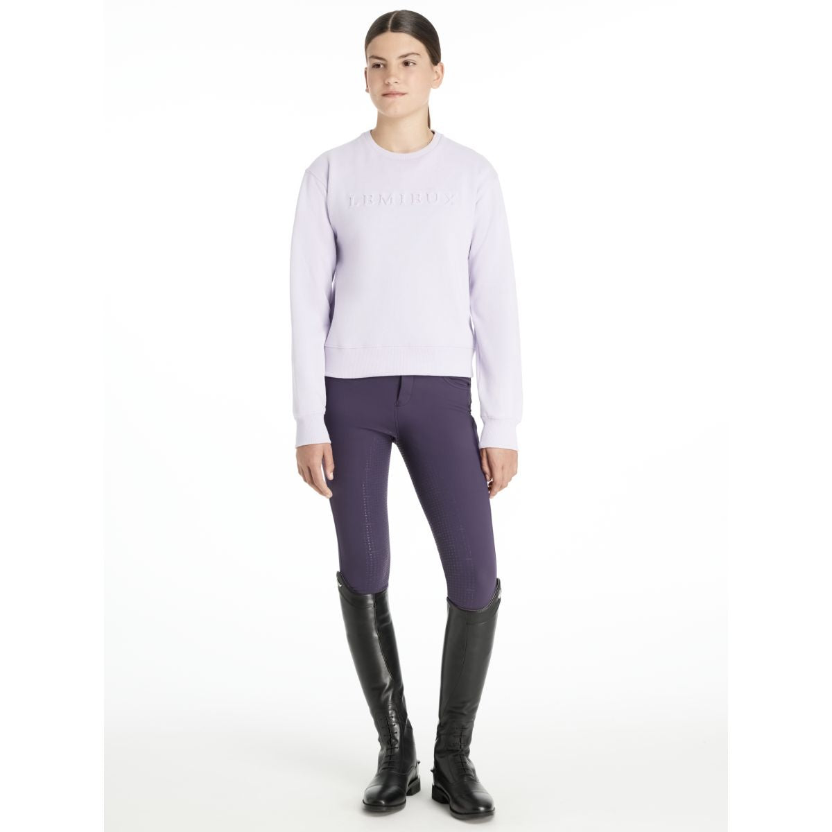 LeMieux Sweater Young Rider Carmen Crew Lilac