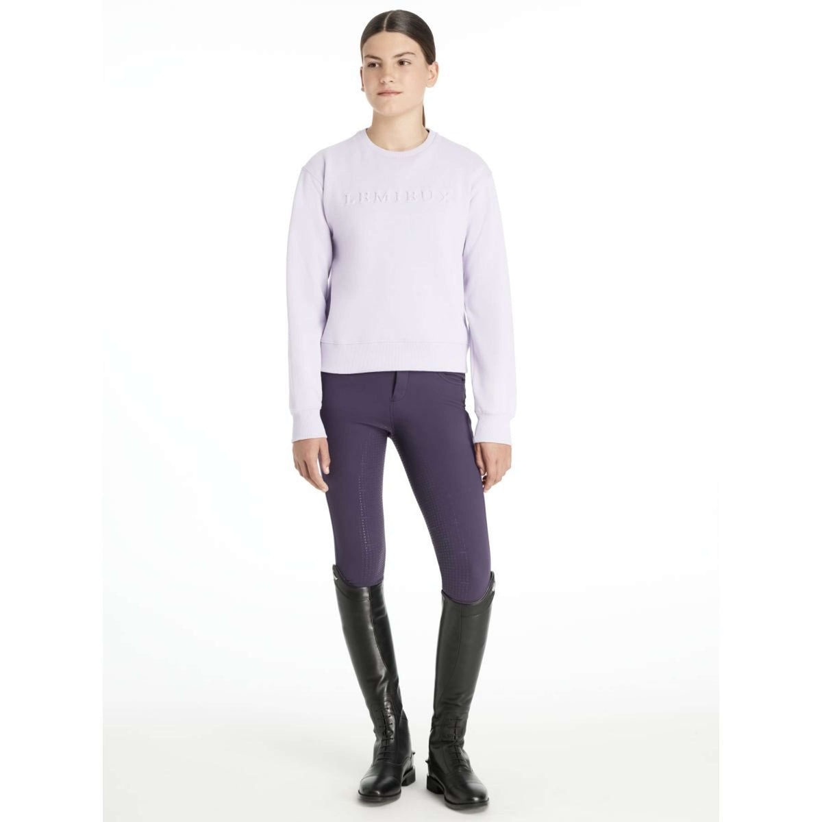 LeMieux Sweater Young Rider Carmen Crew Lilac