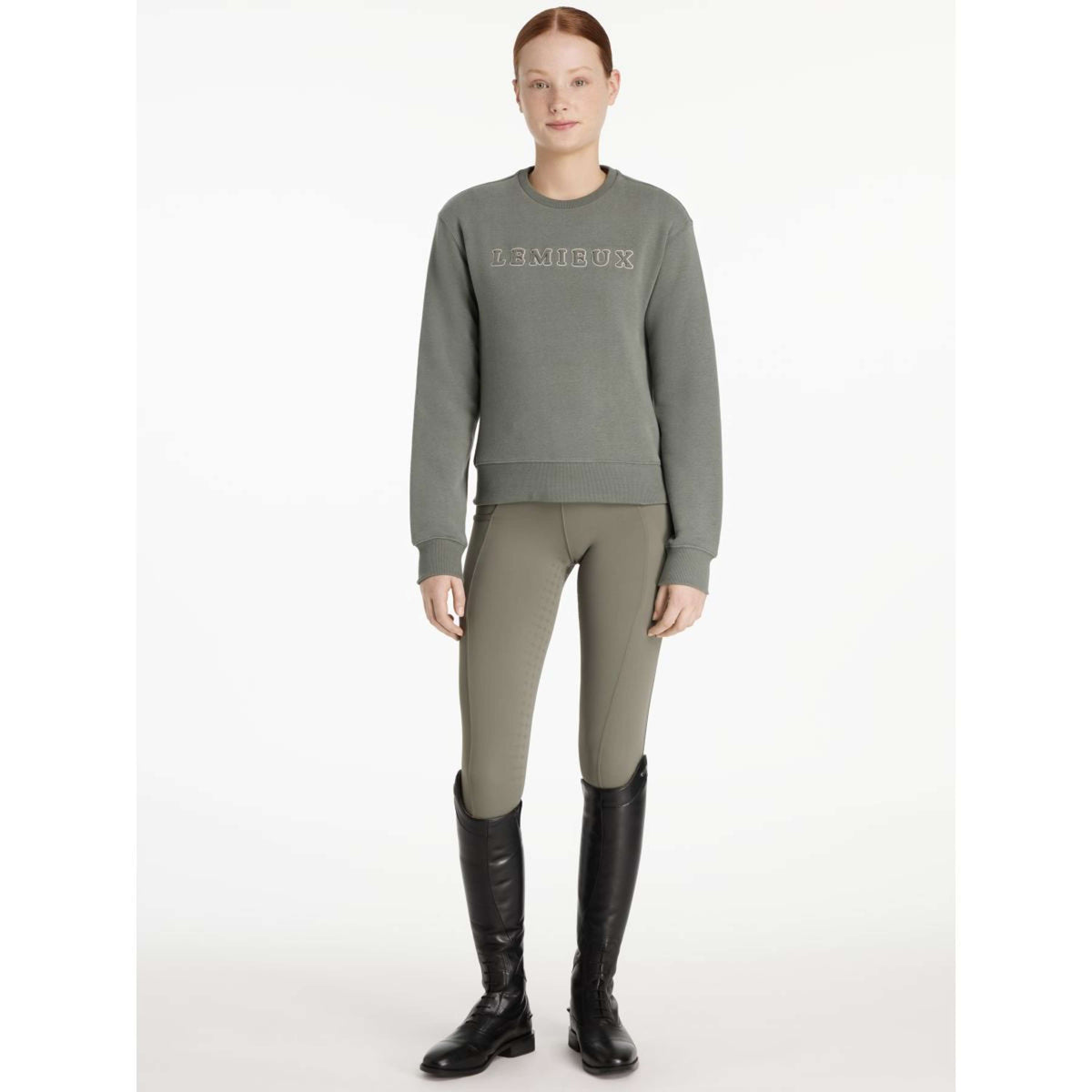 LeMieux Sweater Young Rider Carmen Crew Rosemary