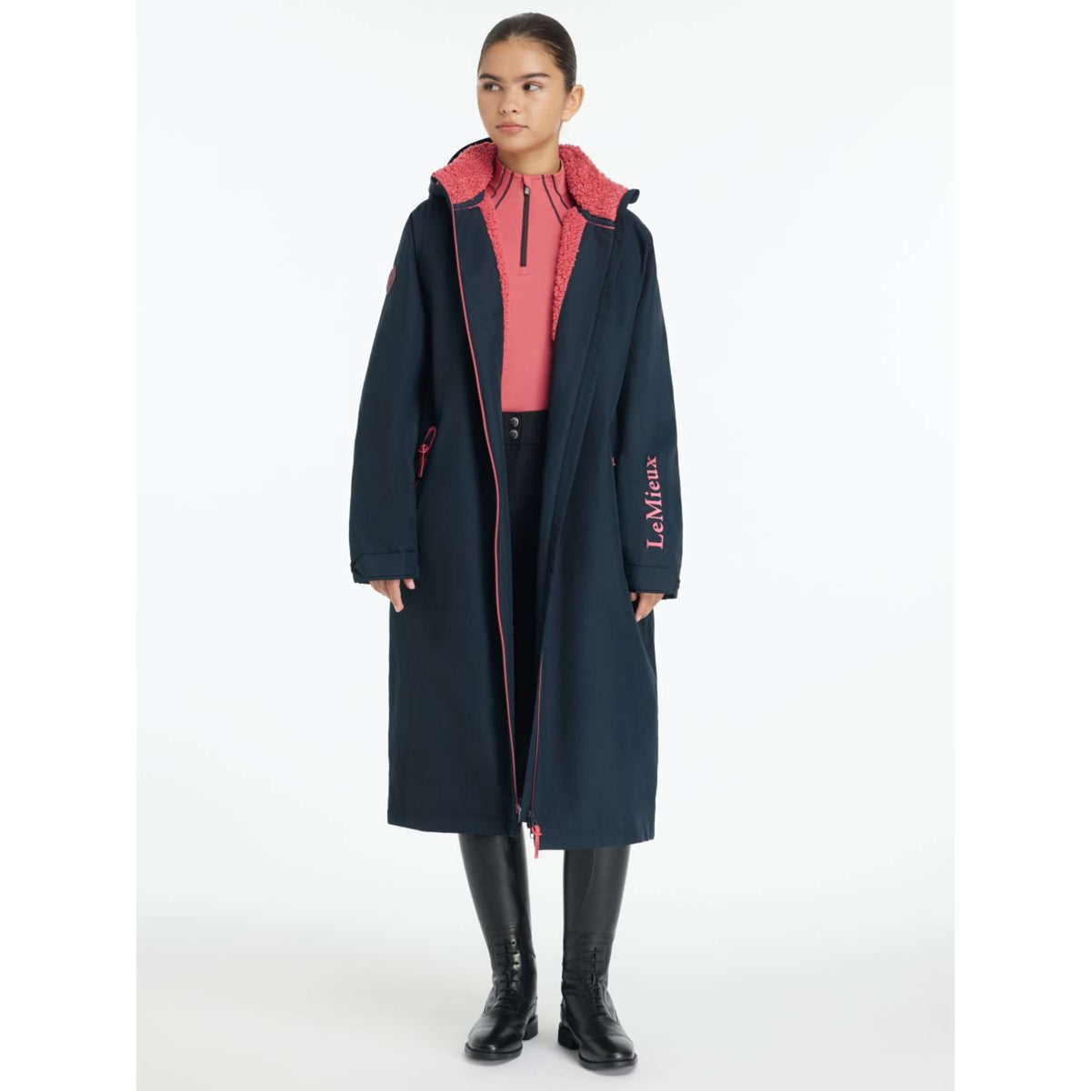LeMieux Abrigo de lluvia Young Rider HydroShield Navy