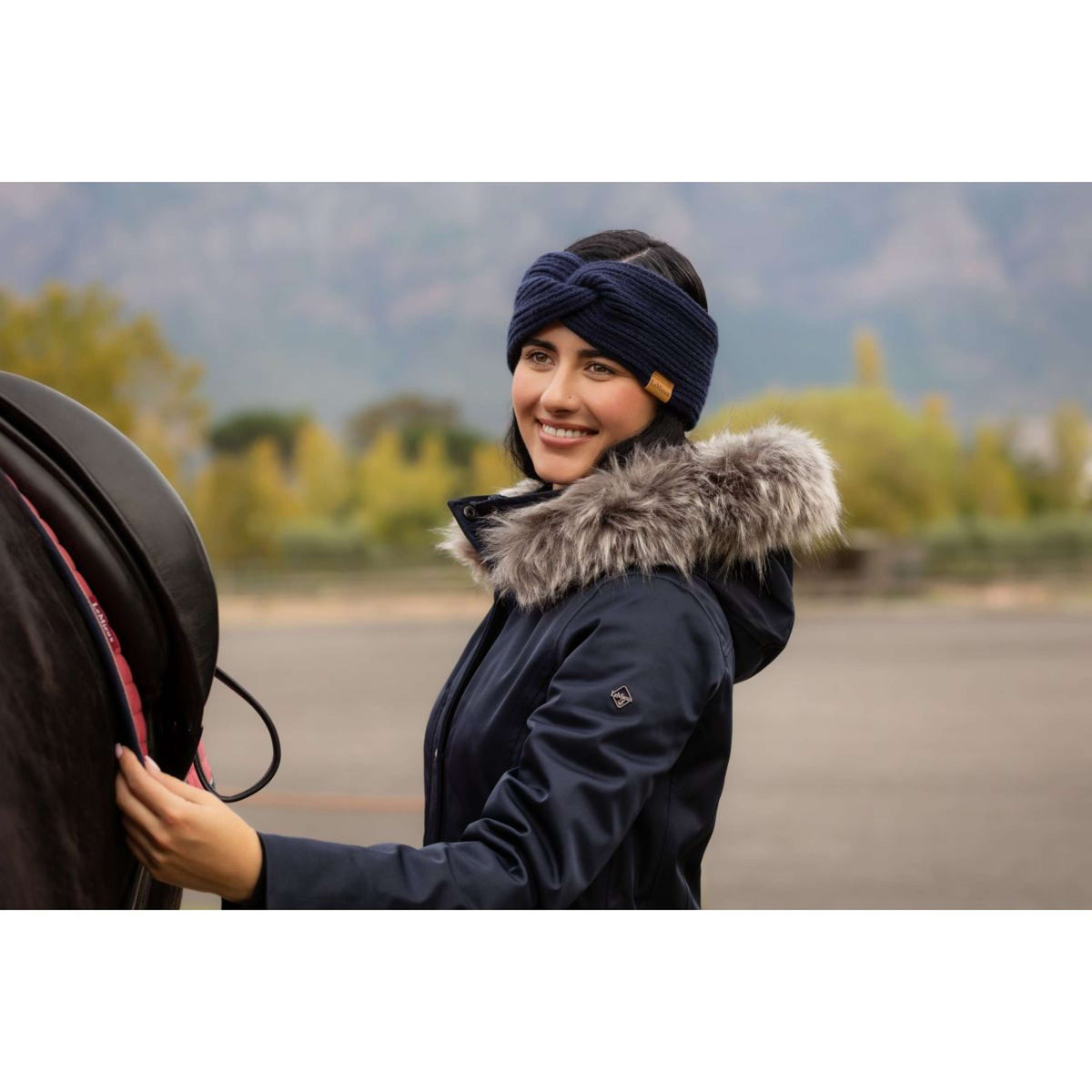 LeMieux Cinta para la cabeza Clara Rib Knot Navy