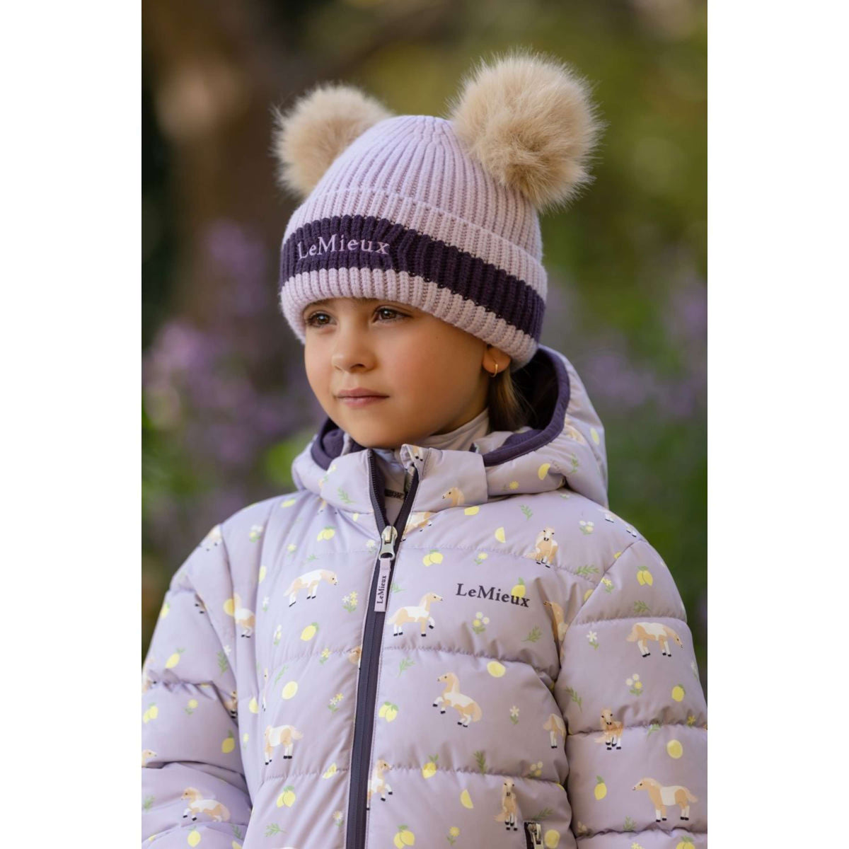 LeMieux Beanie Mini Double Pom Niños Lilac