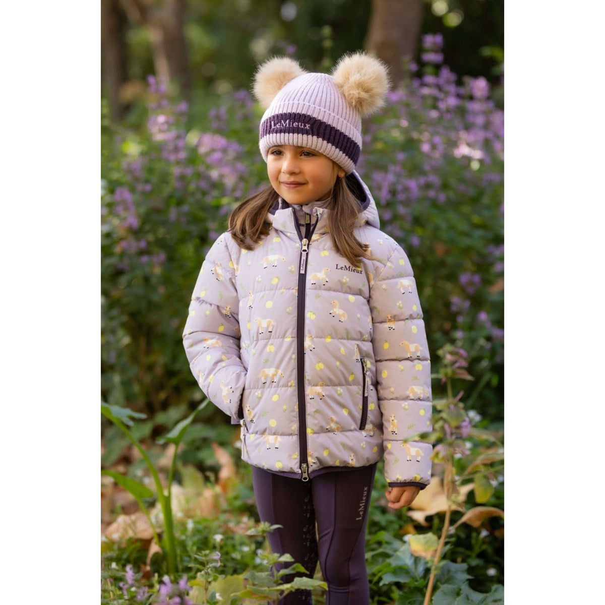 LeMieux Beanie Mini Double Pom Niños Lilac