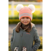 LeMieux Beanie Mini Double Pom Niños Peach Punch