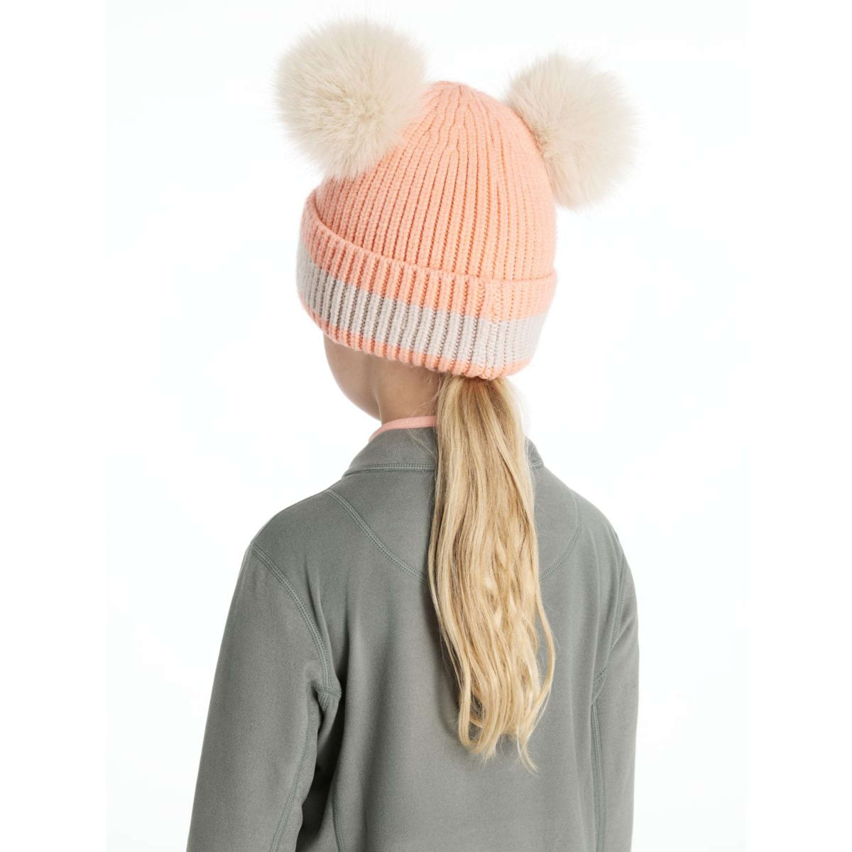 LeMieux Beanie Mini Double Pom Niños Peach Punch