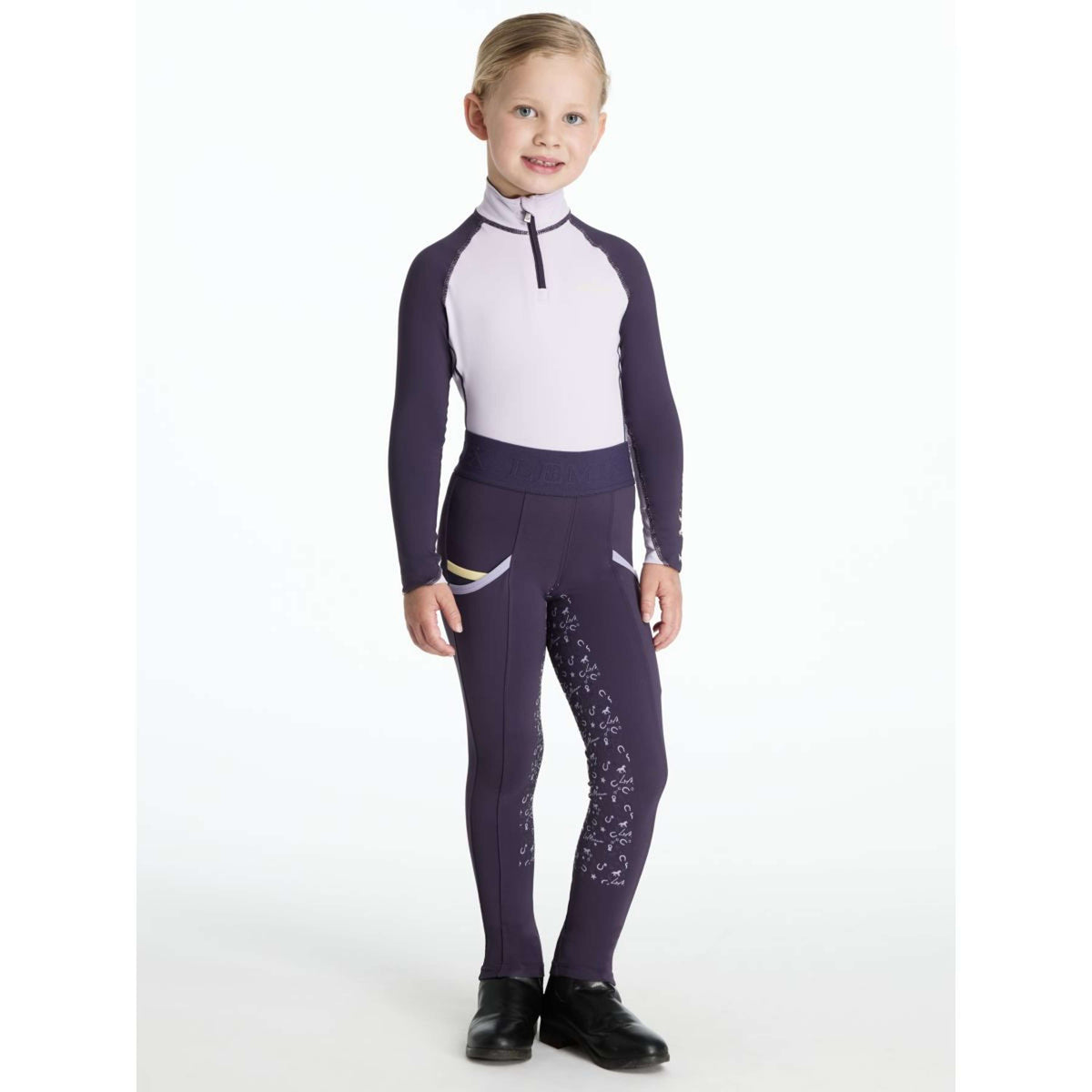 LeMieux Legging de Equitación Mini Full Grip Niños Juniper