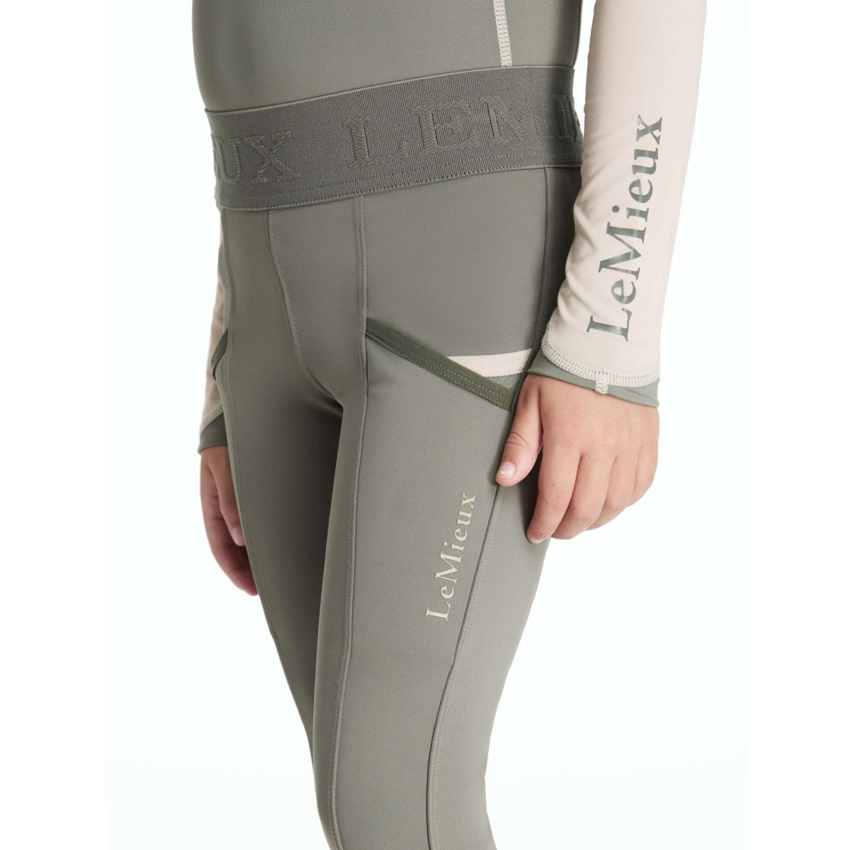 LeMieux Legging de Equitación Mini Full Grip Niños Rosemary