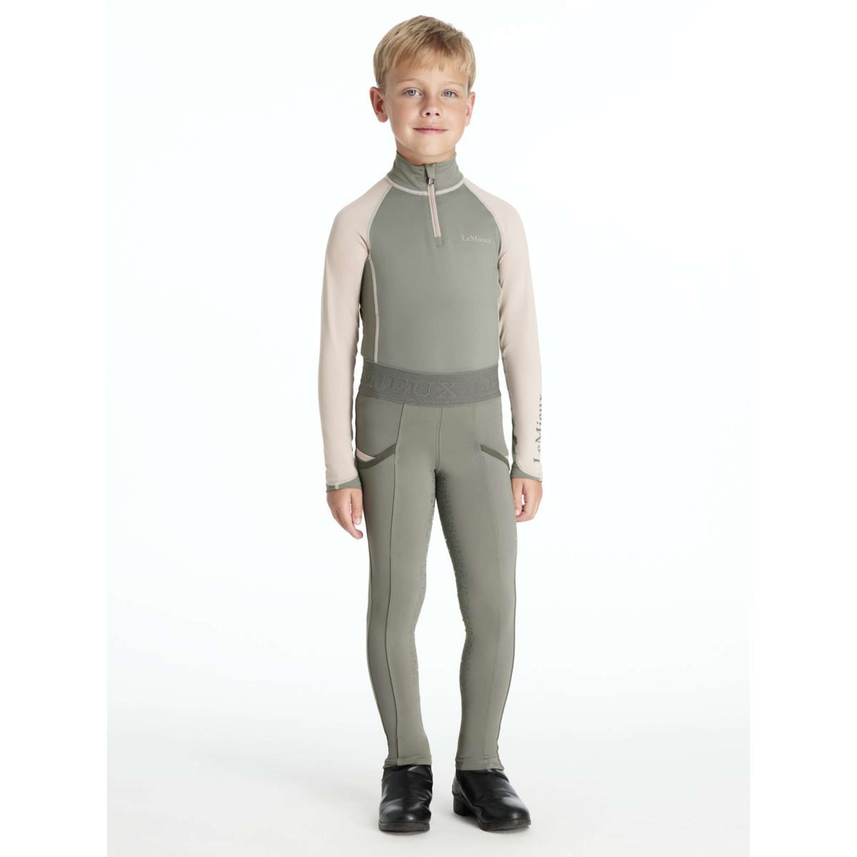 LeMieux Legging de Equitación Mini Full Grip Niños Rosemary