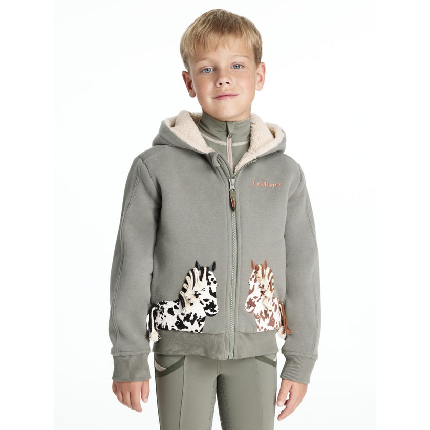 LeMieux Sudadera con capucha y cremallera Mini Charlie Pony Niños Rosemary
