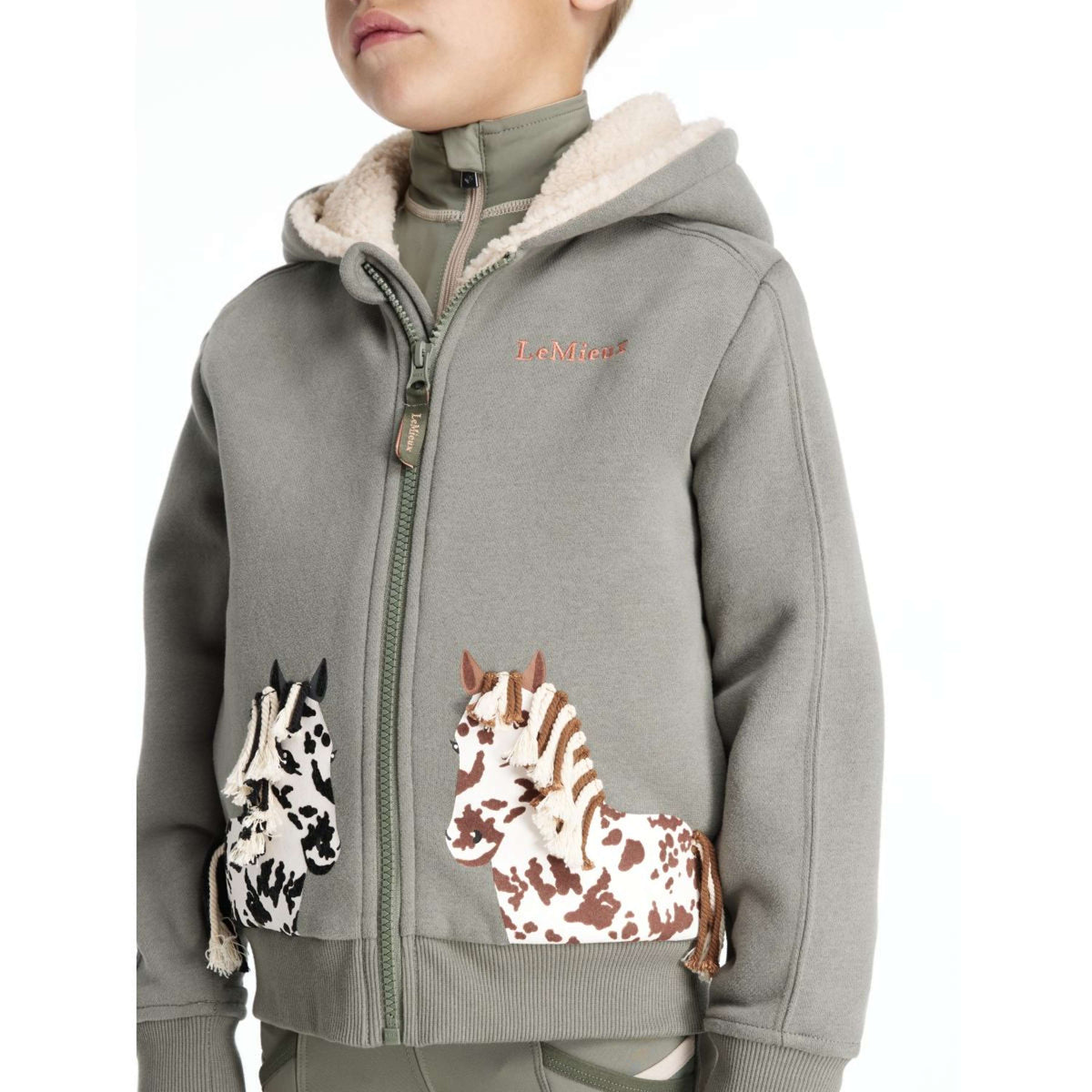 LeMieux Sudadera con capucha y cremallera Mini Charlie Pony Niños Rosemary