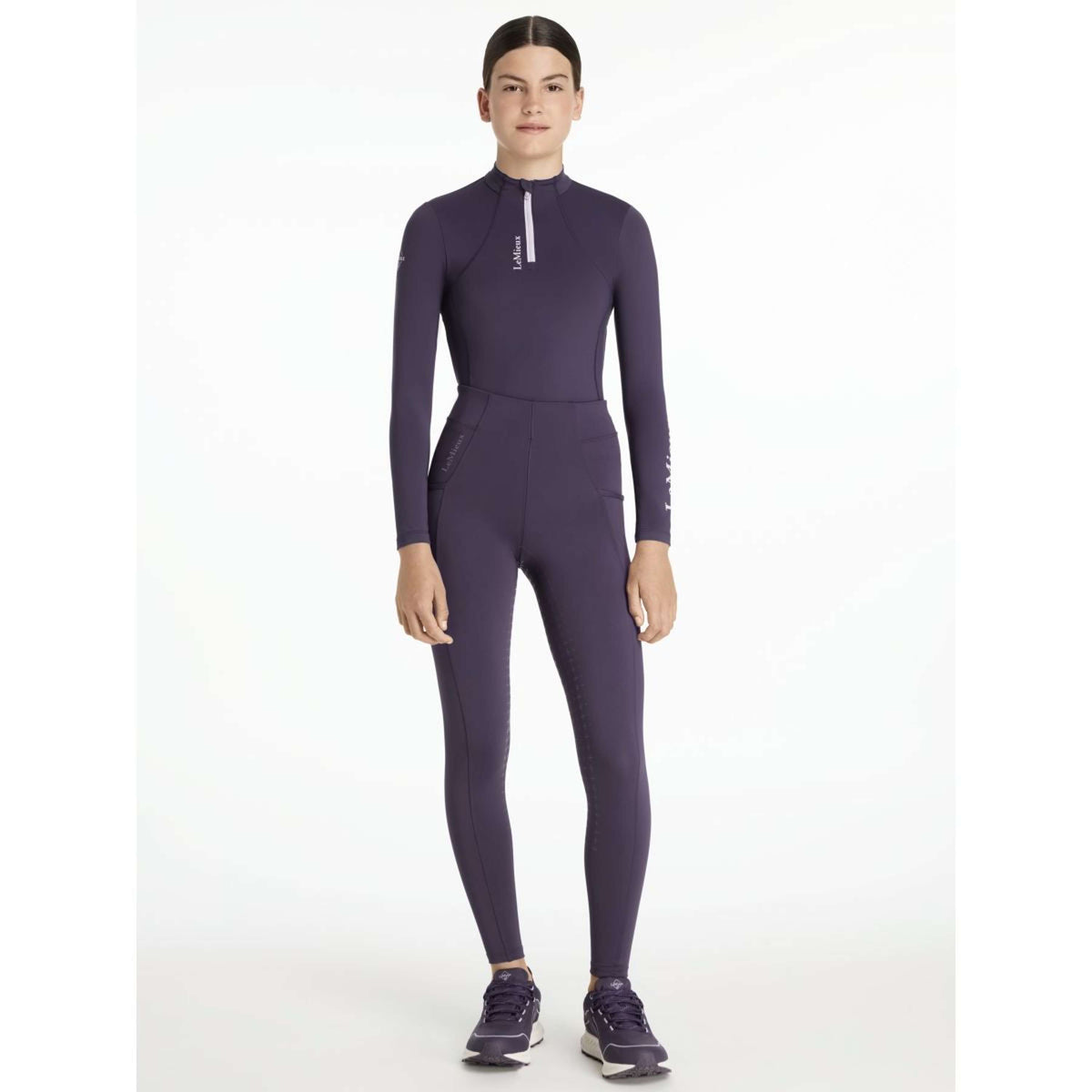 LeMieux Legging de Equitación Young Rider Orla Full Grip Juniper