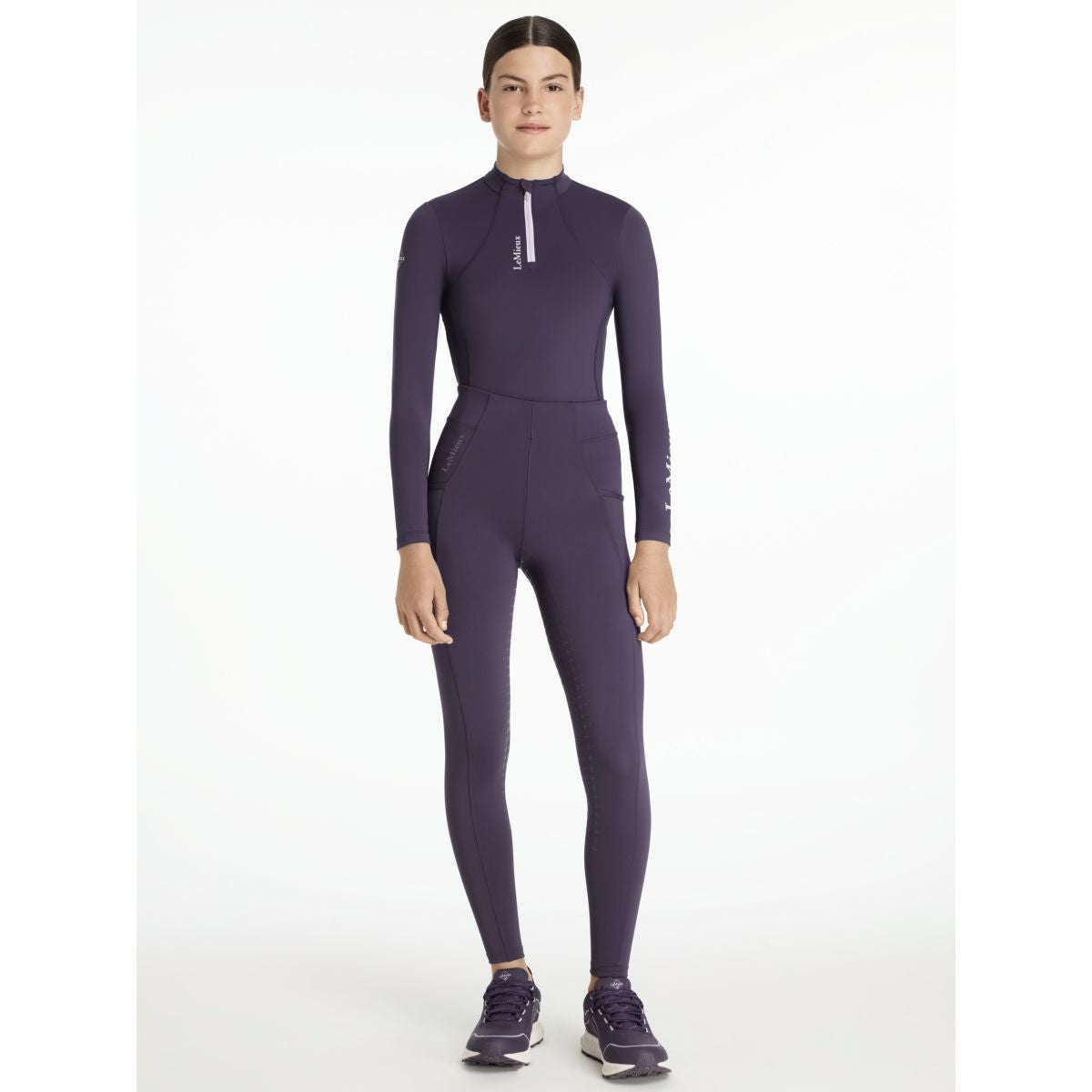 LeMieux Legging de Equitación Young Rider Orla Full Grip Juniper