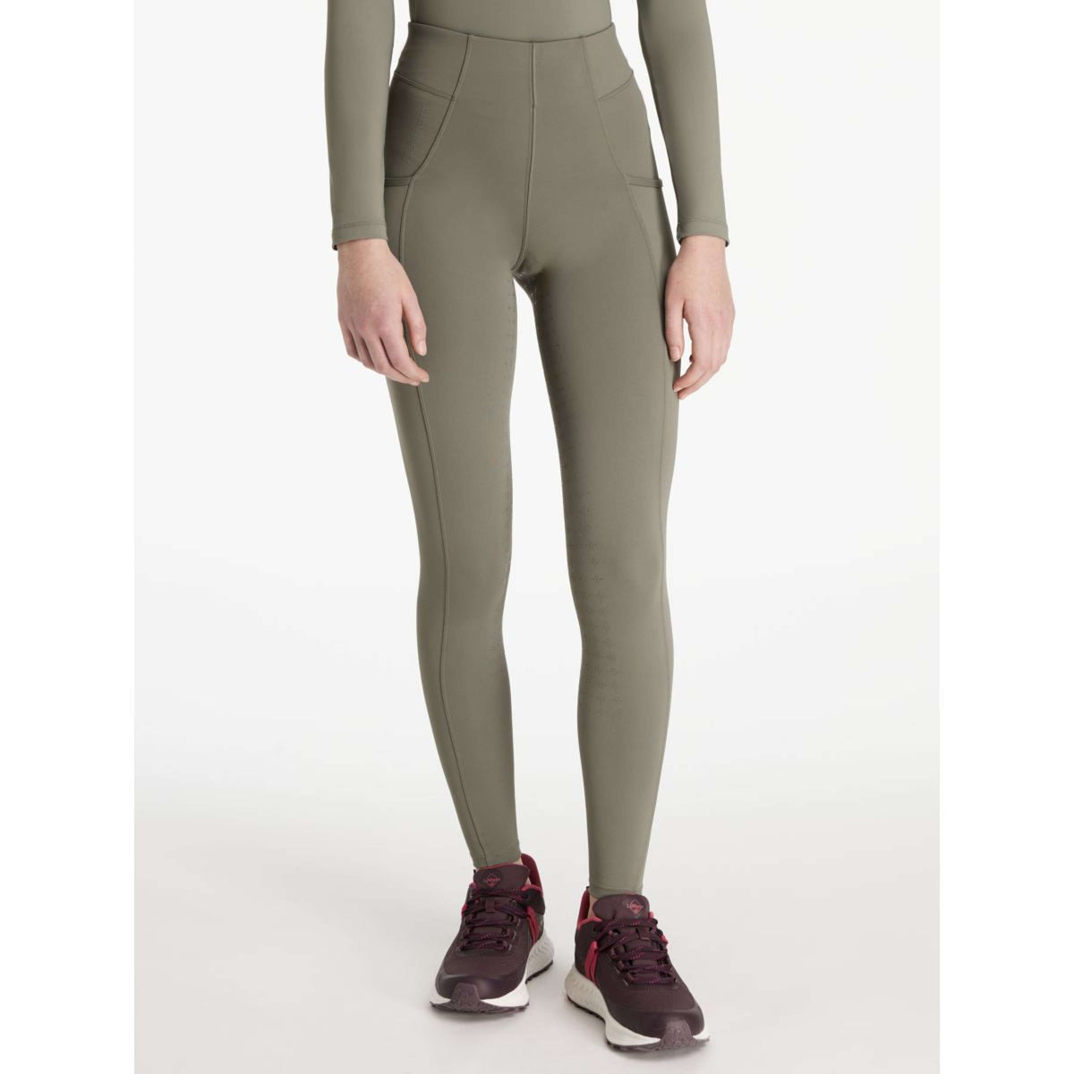 LeMieux Legging de Equitación Young Rider Orla Full Grip Rosemary